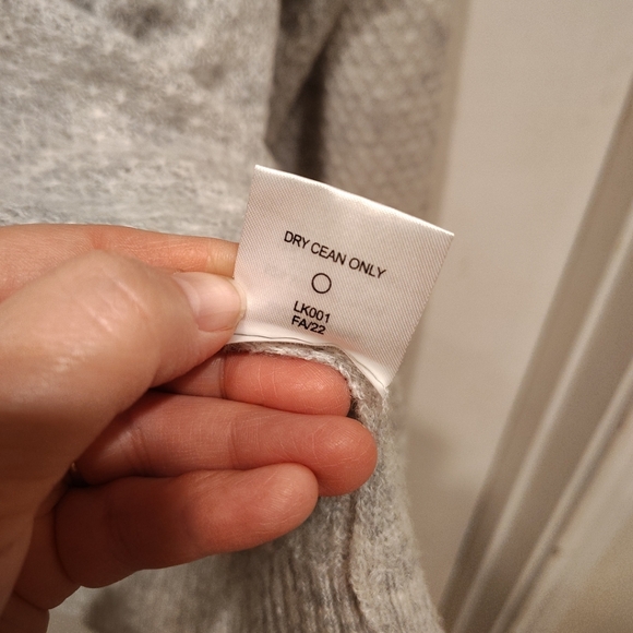 Quince Gray Textured Knit Wool Alpaca Blend Pullover Sweater Sz M Preppy Casual - Picture 6 of 7